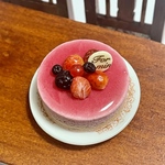 カシスムースのケーキno.3/フェイクミニチュアスイーツ