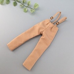 単品　ベージュ　サスペンダー付きストレートパンツ　リカちゃん　22cmドール　服