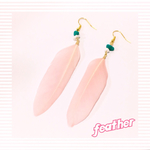 ☆送料込み☆春色フェザーピアス イヤリング ピンク