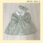 姉妹コーデ有♡ ＊ふんわりワンピース＆ロンパース＊　mini flower × フリル襟 70〜110cm