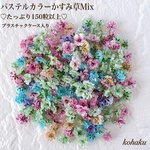 たっぷり150粒　ドライフラワーかすみ草　パステルカラー　ハーバリウム　レジン