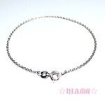 【Silver925チェーン】18cmブレスレット　1.7mm幅　ロングロロチェーン　ハンドメイド素材