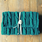 turquoise*ニットクラッチバッグ