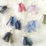 ふんわりシフォンのひらひらピアス