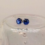 カイヤナイト ピアス(ブルー/5㎜)＠サージカルステンレス