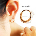 [送料無料]14kgfサークルピアス『neroli-ネロリ』