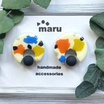 ▲▽ three colors ▲ donut studs ▲▽