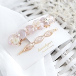 flower barrette❁︎桜とふんわりニュアンスカラー