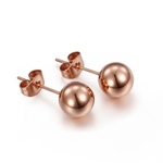 選べる4サイズ ステンレス ボールピアス 丸玉ピアス 2mm 3mm 4mm 5mm 2個　シンプル　ピアス　ピンクゴールド