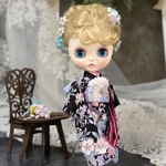 黒地枝垂れ桜振袖セット