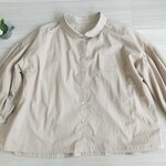 春セール★new衿付きギャザー前開きブラウス
