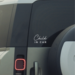 【車用】Child in car カッティングステッカー │ 筆記体タイプ 白黒２色展開