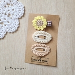 baby＆kids hairaccessory 3点set⋆⋆赤ちゃんヘアピン 子供ヘアピン ベビーヘアクリップ  キッズヘアクリップ  プレゼント