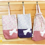 ｄ様オーダー品：花柄＆リボンの通園・通学３点セット