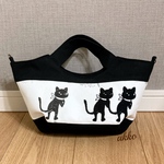 【訳あり】　pjc 猫　クロッチくん　ねこ　コロンと　マルシェバッグ　ミニ　ハンドバッグ