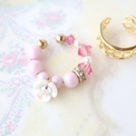 白いお花のイヤーカフセット