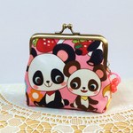 なかよし*レトロパンダ*がま口ポーチ10cmP