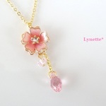 【再販*】桜とスワロフスキーのネックレス