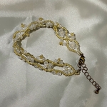 【セール】ブレスレット　レースモチーフ　ゴールド