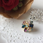 swarovski ～ジュエルブローチ