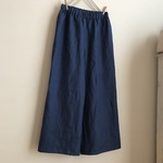フレンチリネンIBで作ったワイドパンツ