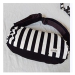 SALE！ベビービョルンONE・エルゴ　収納カバー　白黒ストライプツートン×黒無地