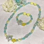 ✨🆕✨お星様のミントカラーネックレス　ブレスレットセット　子供用