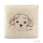 【いぬ 刺繍 の コースター 】🐶 トイプードル