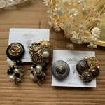 vintage botan earring .・゜