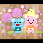 【送料無料】桜いっぱい春のどうぶつたち＊壁面飾り