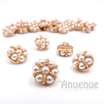 パール メタルシャンクボタン 12mm【 7Pearl Crown 】3個