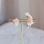 桃桜のイヤーカフとピアス