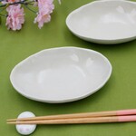 桜の花びら　レモン型小鉢（グレー）12AM-08GY