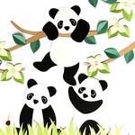 春・夏の壁面飾り《パンダ》