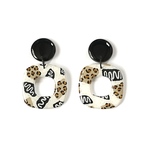 poppy leopard dangle レオパードダングルピアス/イヤリング(アレルギー対応)