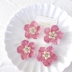 ピンク桜 立体フラワー《ピアス/イヤリング》