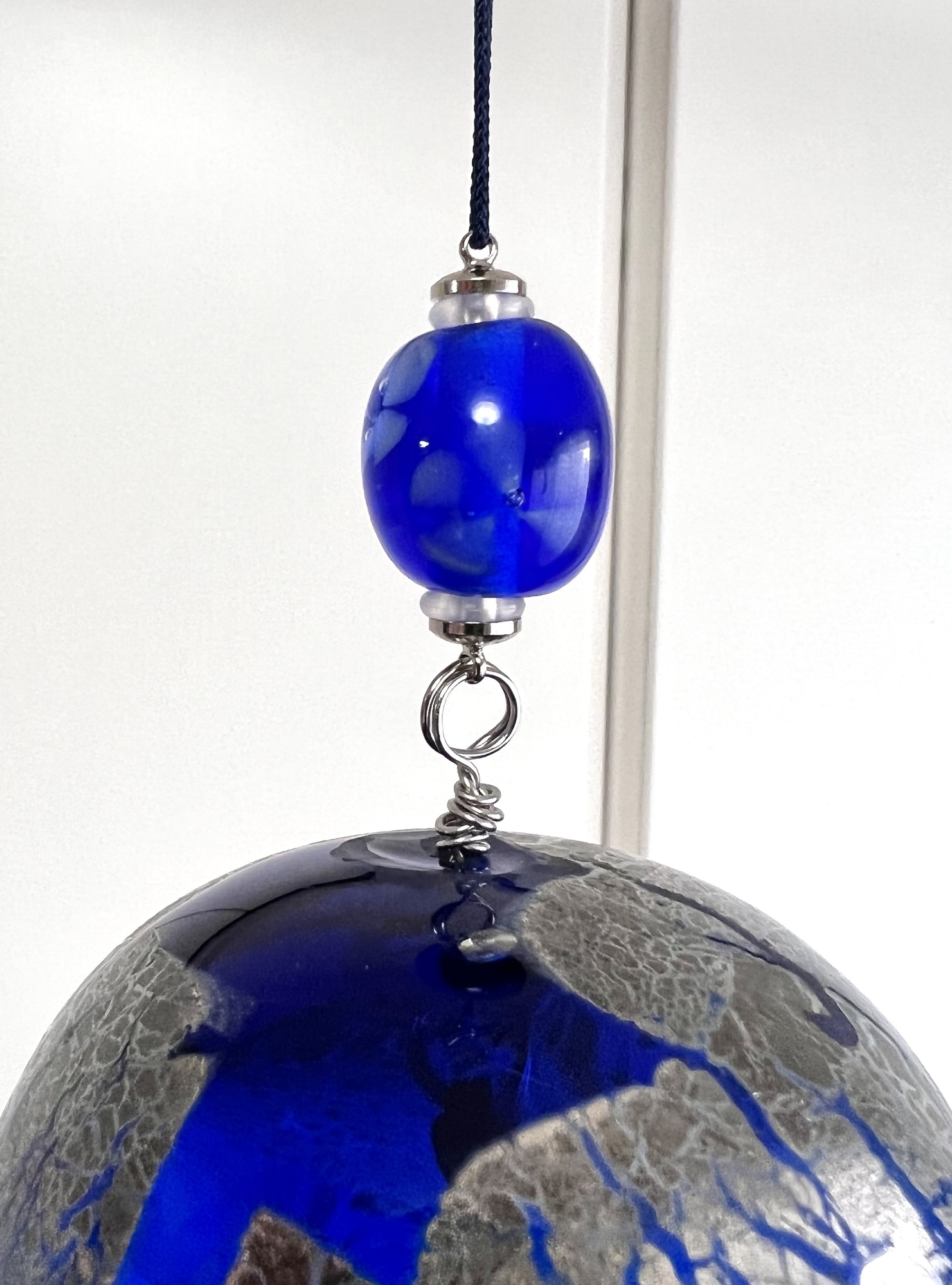 宙吹き瑠璃硝子皿 (未使用 新品同様) 星剣菱 丸ぐい呑 青 100ml｜木本硝子 — KIMOTO GLASS TOKYO