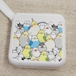　3 in 1 USBケーブル　シマエナガのインコと文鳥がいっぱい
