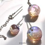 訳あり 14㎜　桜月　雲レジン ペンダント  