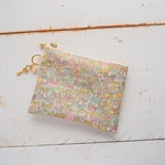 ★One side all skeleton mini pouch　LIBERTY 　ジェニーズリボンズ　37X　パステルカラー　11×8.5cm
