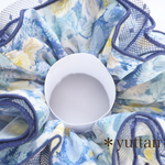 大人かわいいLiberty シュシュ　【ハムステッドサマー 】ブルー