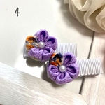 送料無料　ヘアピン　ヘアクリップ　ベビークリップ　ちりめん細工　つまみ細工　花　七五三　入園　入学　卒園　卒業