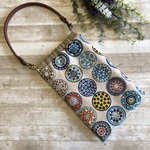 ふんわりバネポーチ　ポーリッシュ柄　スマホポーチ 