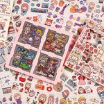 可愛い！女の子　デザイン豊富　petフレークシール　100シートセット
