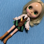 ブライス、リカちゃん用ワンピース、グリーンライン