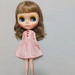 マーガレット&ソフィー柄コットンのシンプルワンピース①　ブライス　リカちゃん　アウトフィット