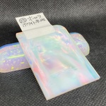 　オーロラホワイト赤斑　ハーフサイズスライスカット板　25　＊約2㎜厚