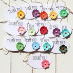 お花がついたTHANK YOUタグ