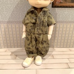 ねんどろいどどーる/オビツ11サイズ  小花柄　アシメオールインワン　つなぎ