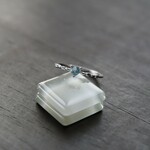 サンタマリアアクアマリン　ハートボビンリング　SILVER925